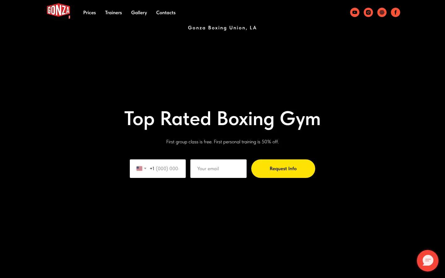 Gonza Boxing Union website homepage